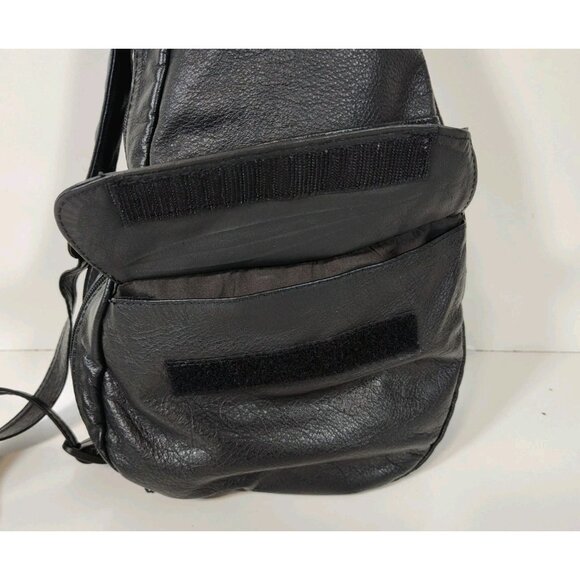Ace Leather Goods Black Sling Bag Travel Shoulder USA Made 16x9x6 Vintage - Picture 2 of 9